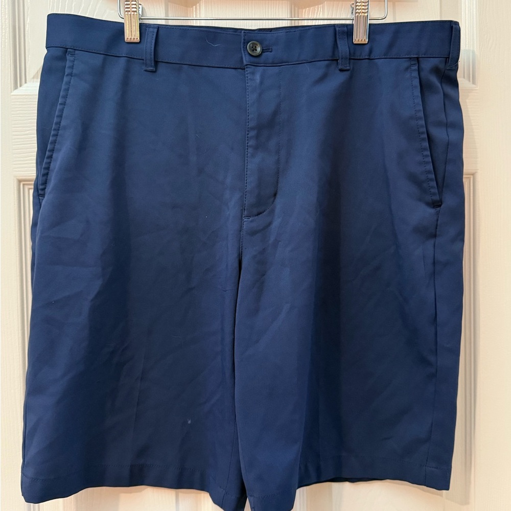Izod Golf Navy Flat Front Shorts